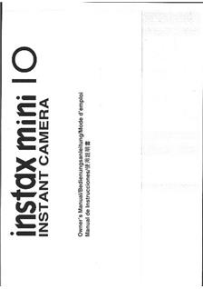 Fujifilm Instax 10 Mini manual. Camera Instructions.